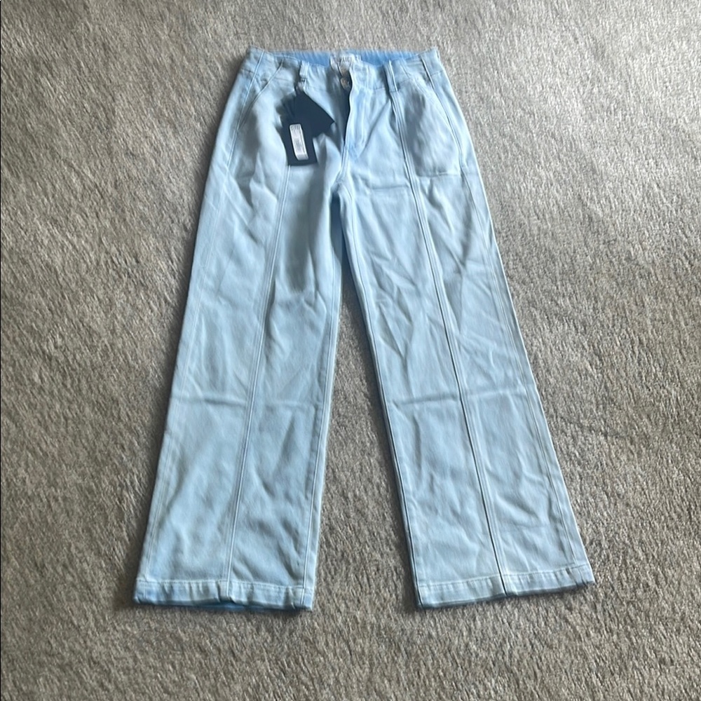 PAIGE Light Blue Flare & Wide Leg Jeans